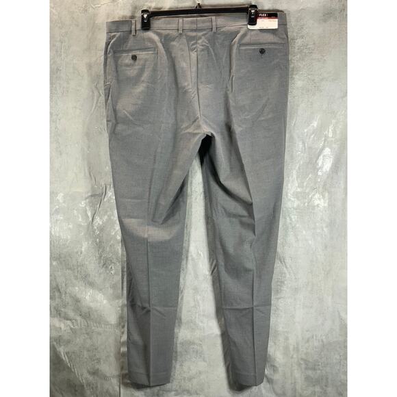 VAN HEUSEN FLEX Men's Grey Sharkskin Slim-Fit Suit Pants SZ 42X34 - Picture 2 of 9